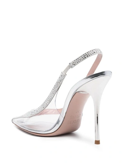 Shop Gedebe Silver Clo Heeled Shoes In White