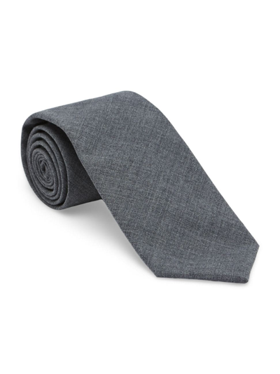 Shop Brunello Cucinelli Men's Virgin Wool Tie In Lead