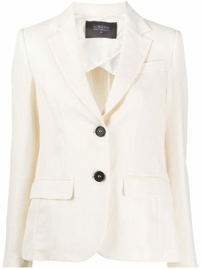 Shop Lorena Antoniazzi White Flax Jacket