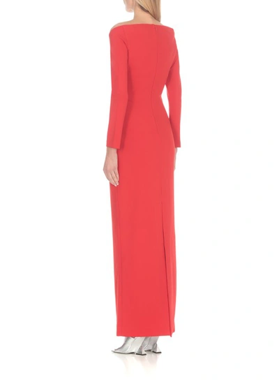 Shop Solace London Red Boat Neck Dress