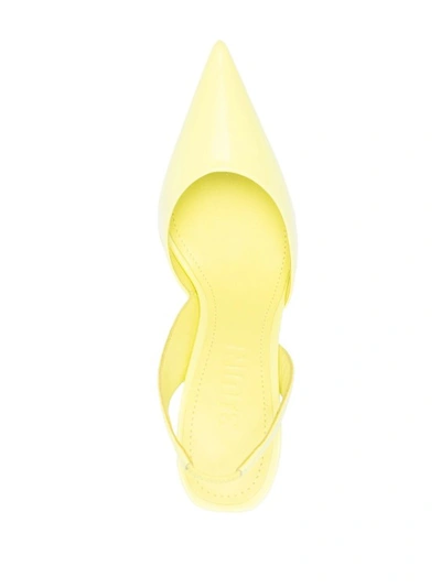 Shop 3juin Neon Green Kristen Heeled Sandals In Gold