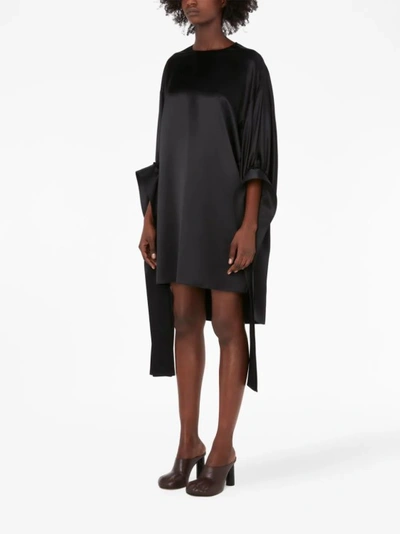 Shop Jw Anderson Black Tab Sleeve Mini Dress