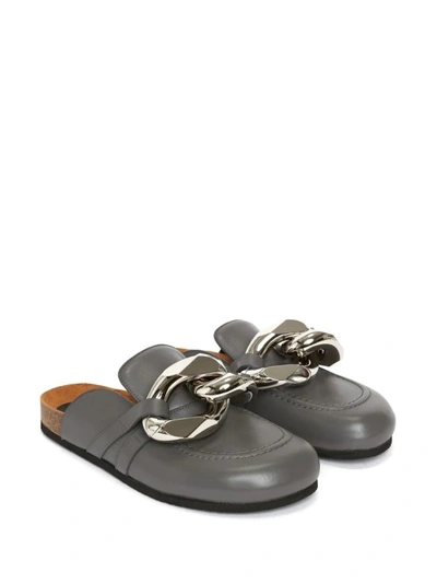 Shop Jw Anderson Chain Gray Mules In Grey