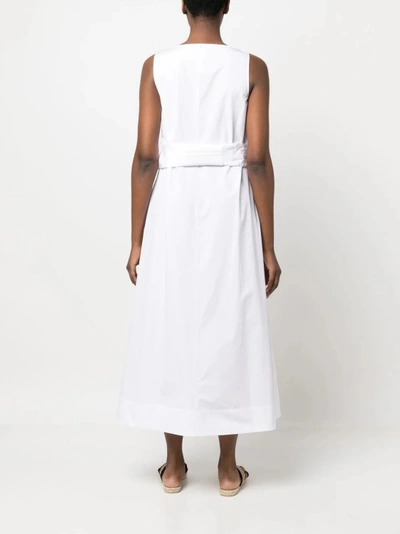 Shop Lorena Antoniazzi White A-line Midi Dress