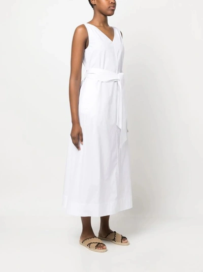 Shop Lorena Antoniazzi White A-line Midi Dress
