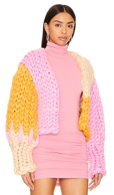 Shop Hope Macaulay Athena Colossal Knit Jacket In Pink