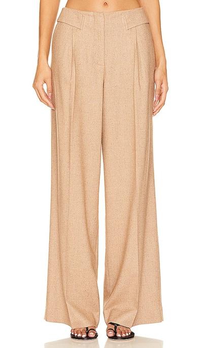 Shop Remain Wide Pant With Eyelet Belt In Tigers Eye