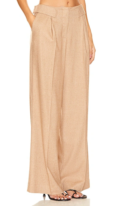 Shop Remain Wide Pant With Eyelet Belt In Tigers Eye