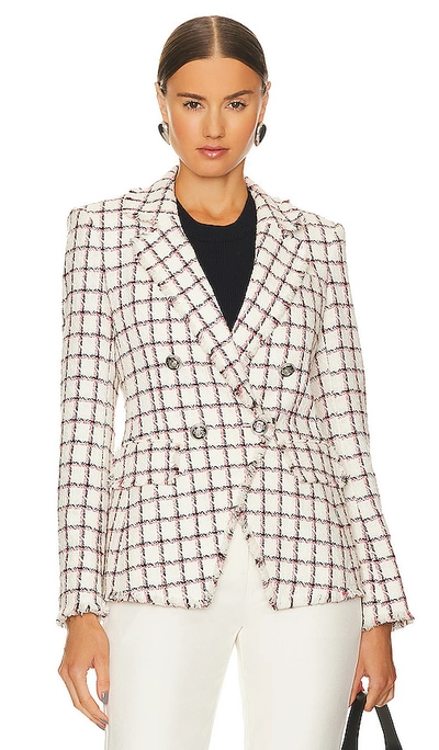 Shop Veronica Beard Taja Dickey Jacket In Ecru Multi