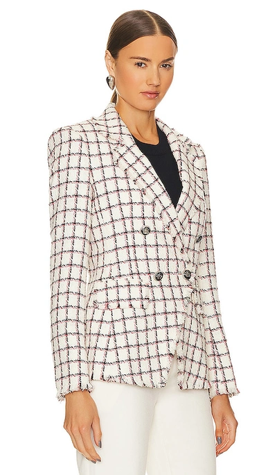 Shop Veronica Beard Taja Dickey Jacket In Ecru Multi