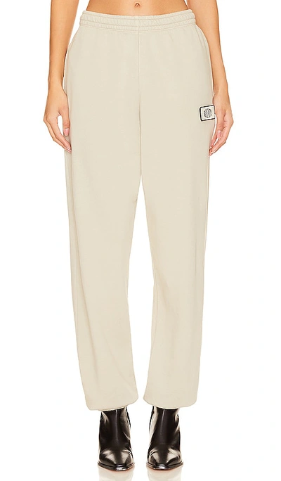 Shop Rotate Birger Christensen Sunday Enzyme Wash Sweatpants In Oyster Gray