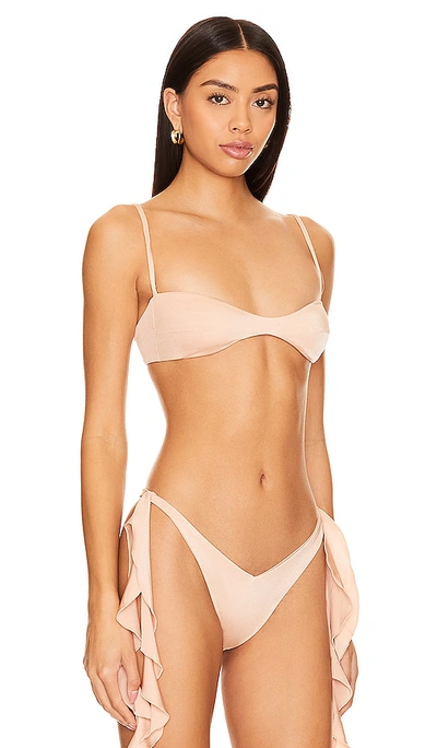 Shop Belle The Label Clio Bikini Top In Cocktail Pink