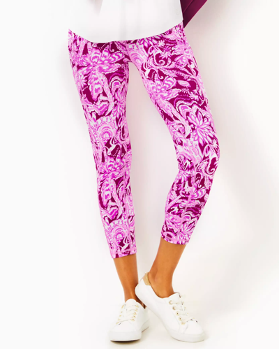 Shop Lilly Pulitzer Upf 50+ Luxletic 24" Weekender High-rise Midi Legging In Mulberry Wild Ride