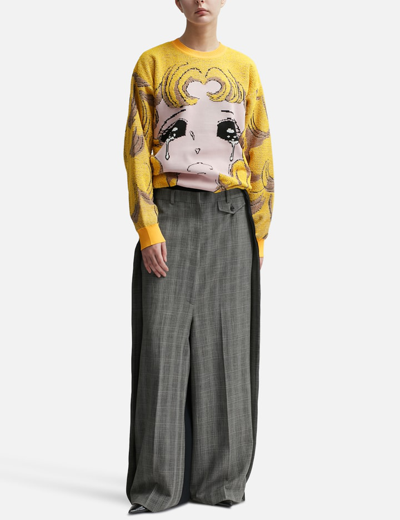 Shop Pushbutton Anime Knitwear In Yellow