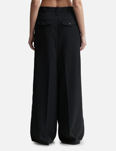 Shop Pushbutton Check Side Folded Wide Pants In Grey