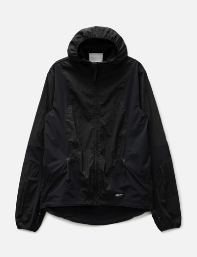 Shop Reebok Panelled Running Jacket In Black