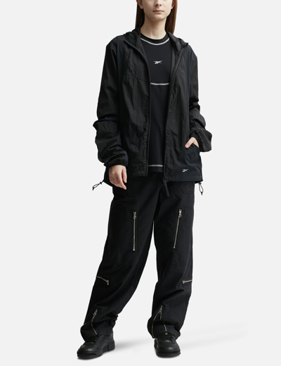 Shop Reebok Panelled Running Jacket In Black