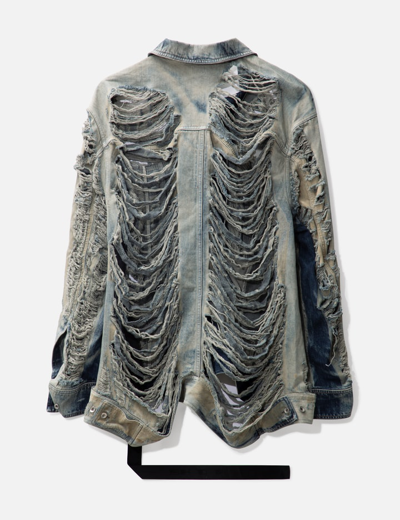 Rick Owens Drkshdw Luxor Jumbo Worker In Blue