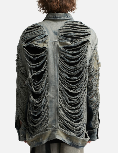 Rick Owens Drkshdw Luxor Jumbo Worker In Blue