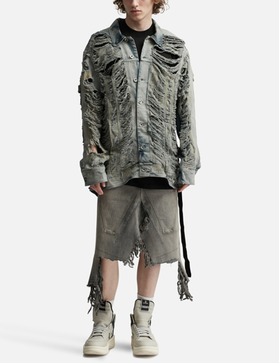 Rick Owens Drkshdw Luxor Jumbo Worker In Blue