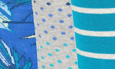 Shop Original Penguin Maui Palms Crew Socks In Blue