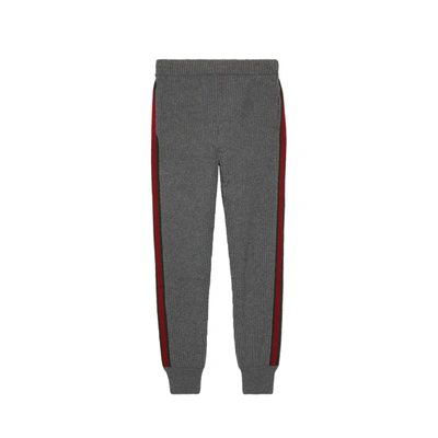 Shop Gucci Wool Cashmere Pants In Gray