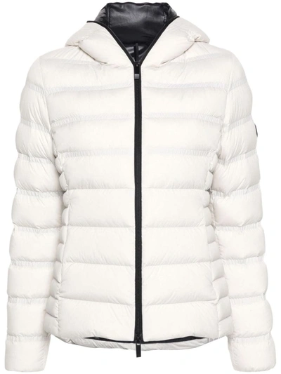 Shop Moncler Alete Hodded Padded Jacket In White