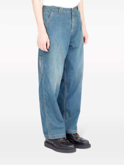 Shop Maison Margiela Americana Wash Jeans Men Blue In Denim