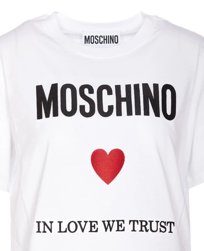 Shop Moschino T-shirts And Polos In Bianco
