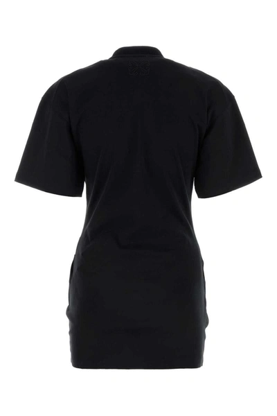 Off-white Off White Arrow Twisted T Shirt Model Dress In Black
