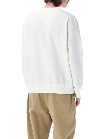 Shop Polo Ralph Lauren Classic Crewneck Sweatshirt In White
