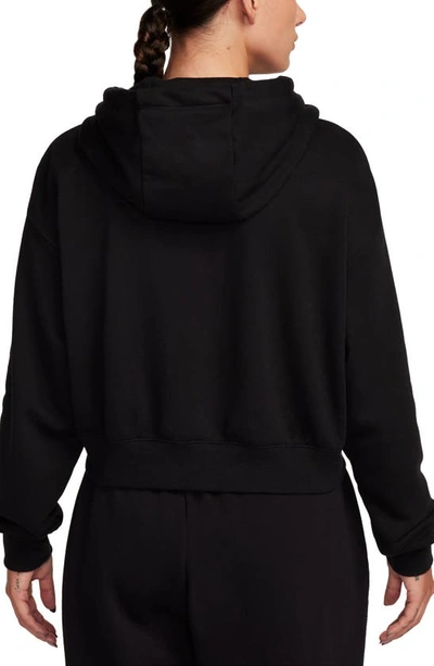 Shop Nike Sportswear Club Fleece Gx Crop Hoodie In Black