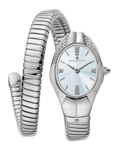 Christian Van Sant Naga Quartz Blue Dial Ladies Watch Cv0884