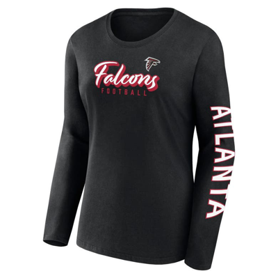 Shop Fanatics Branded Black/white Atlanta Falcons Two-pack Combo Cheerleader T-shirt Set