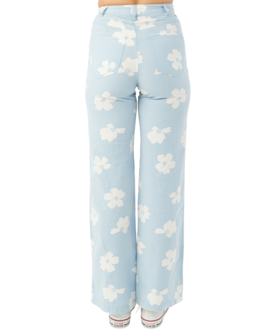 Shop O'neill Juniors' Kelcey Straight Leg Pants In Chambray
