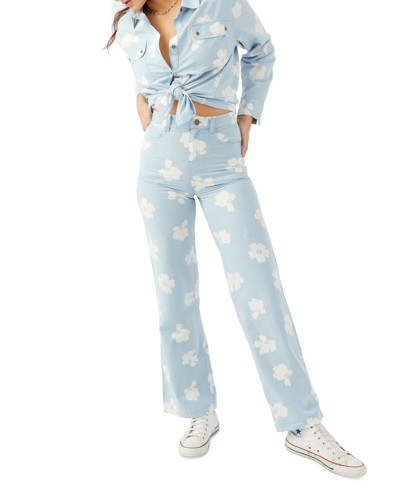 Shop O'neill Juniors' Kelcey Straight Leg Pants In Chambray