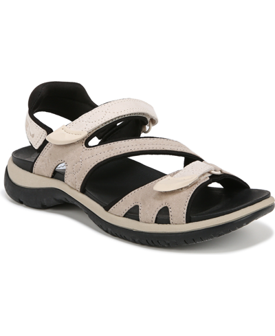 Shop Dr. Scholl's Women's Adelle 2 Ankle Strap Sandals In Light Taupe Fabric