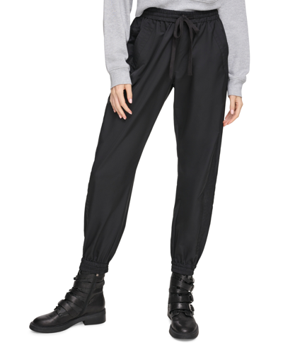 Shop Dkny Jeans Women's Tie-waist Pull-on Jogger Pants In Blk - Black