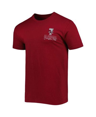 Shop Image One Men's Crimson Alabama Crimson Tide Vintage-inspired Through The Years 2-hit T-shirt