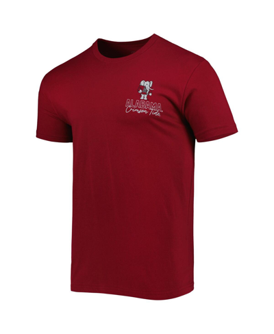Image One Crimson Alabama Crimson Tide Vintage Through The Years 2-hit T-shirt In Crimson