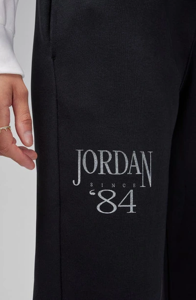 Shop Jordan Brooklyn Fleece Sweatpants In Black/ Sail