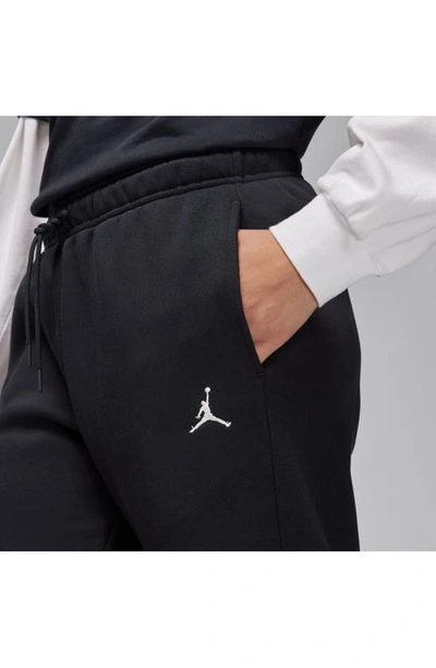 Shop Jordan Brooklyn Fleece Sweatpants In Black/ Sail