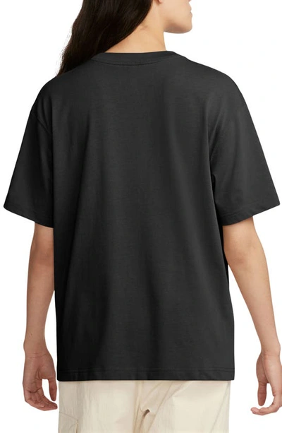 Shop Jordan Collage Girlfriend Oversize T-shirt In Black/ Legend Medium Brown