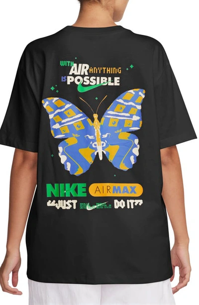 Shop Nike Sportswear Air Max Oversize Graphic T-shirt In Black