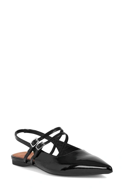 Shop Vagabond Shoemakers Hermine Pointed Toe Slingback Flat In Black
