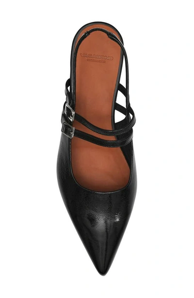 Shop Vagabond Shoemakers Hermine Pointed Toe Slingback Flat In Black