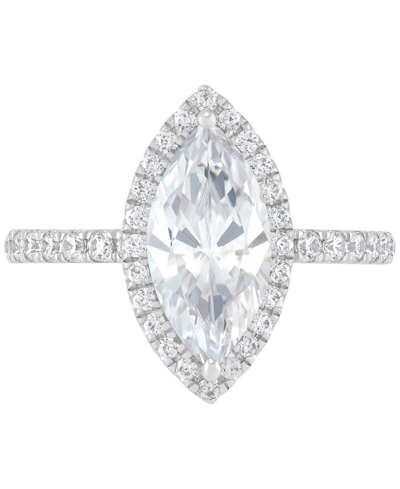 Shop Grown With Love Igi Certified Lab Grown Diamond Marquise Halo Engagement Ring (2-1/2 Ct. T.w.) In 14k White Gold