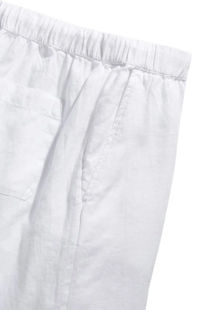 Shop Caslon Drawstring Straight Leg Linen Pants In White