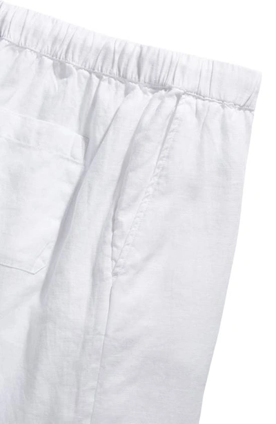 Caslon Drawstring Wide Leg Linen Pants In White