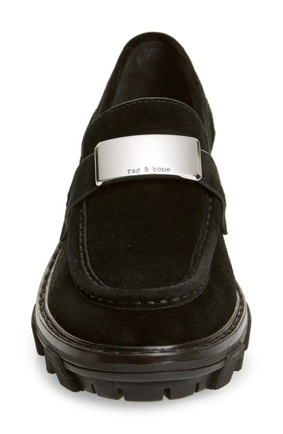 Rag & Bone Shiloh 2.0 Lug Loafer In Black Suede